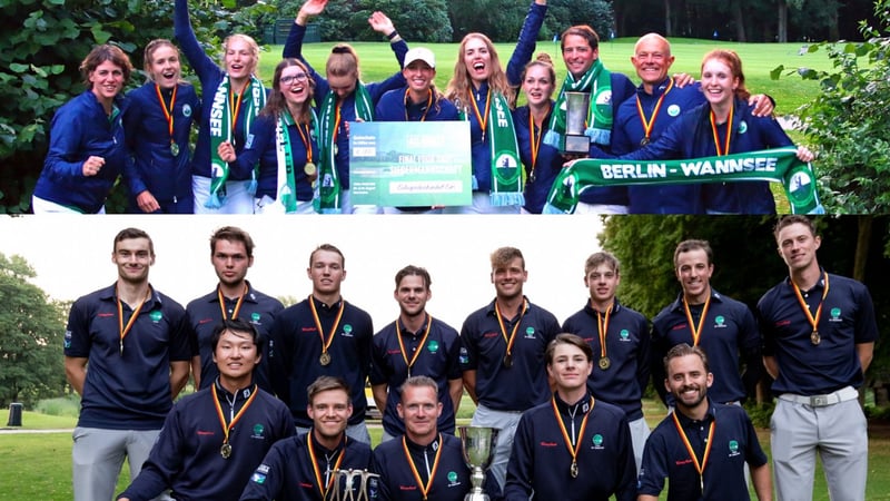 Die Damen des G&LC Berlin-Wannsee holten sich den Titel beim Final Four 2021, der GC Hubbelrath holte zum fünften Mal den Titel. (Fotos: DGV/Stebl & Tiess)