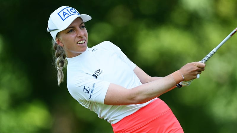 Die Titelverteidigung im Blick: Sophia Popov schlägt bei der AIG Women's British Open ab. (Foto: Getty)Die Titelverteidigung im Blick: Sophia Popov schlägt bei der AIG Women's British Open ab. (Foto: Getty)