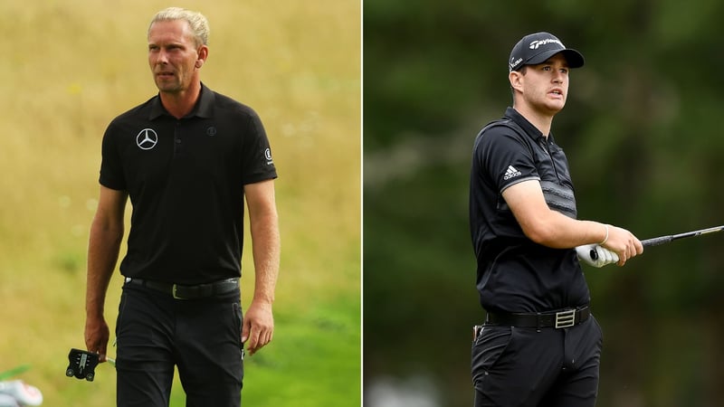 Marcel Siem (li) und Max Schmitt verbessern sich am zweiten Tag des Czech Masters um viele Positionen. (Foto: Getty)