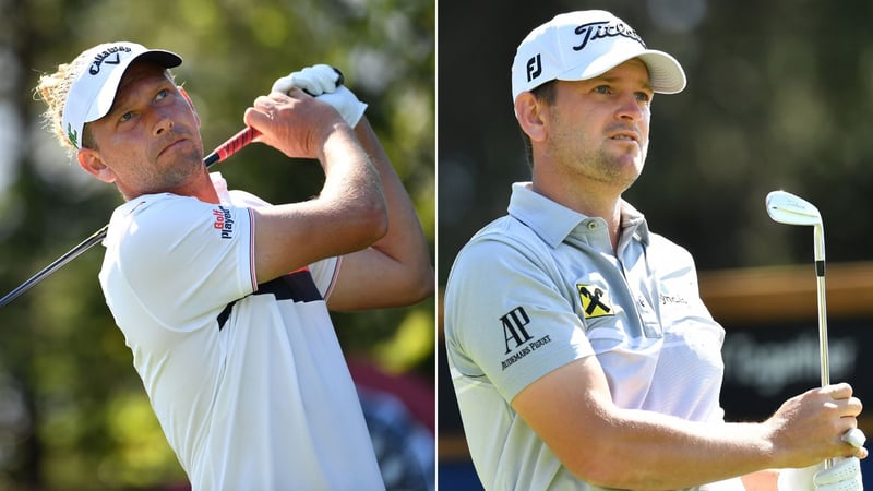 Marcel Siem (li) und Bernd Wiesberger liegen nur einen Schlag hinter den Top-10. (Foto: Getty)