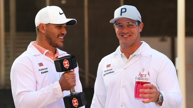 Bryson DeChambeau (re) und Brooks Koepka wollen ihren Streit für den Ryder Cup beilegen. (Foto: Getty)