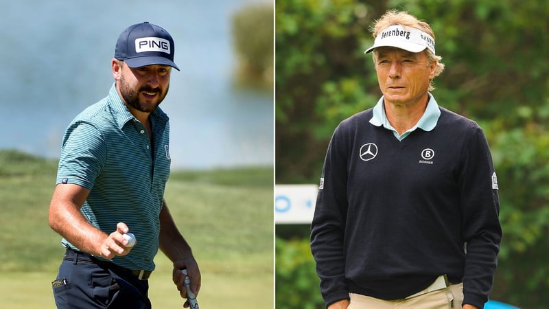 Stephan Jäger (li) und Bernhard Langer haben am Sonntag gute Aussichten auf einen Sieg. (Foto: Getty)