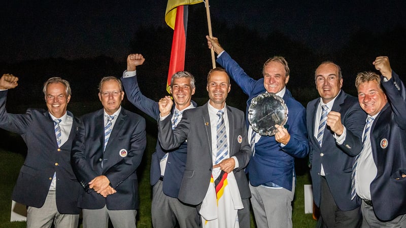 Die deutschen AK-50-Herren gewinnen die Team-Europameisterschaft in der Slowakei. (Foto: DGV)