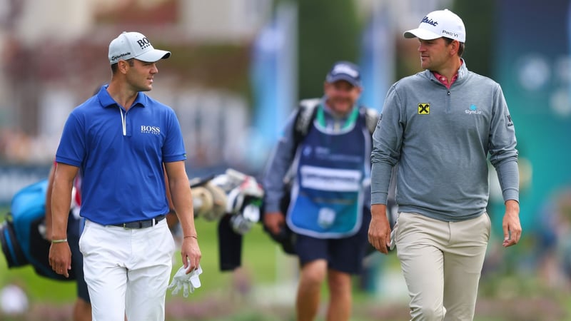 Martin Kaymer und Bernd Wiesberger gemeinsam am Moving Day der BMW PGA Championship. (Foto: Getty)