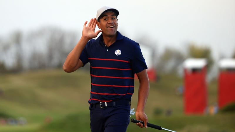 Tony Finau überragt bei den Fourballs am Freitag beim Ryder Cup 2021. (Foto: Getty)