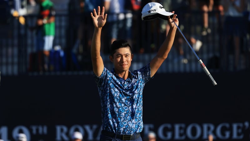 Collin Morikawa bei seinem zweiten Major-Sieg, der The Open Championship im Juli 2021 (Foto: Getty)