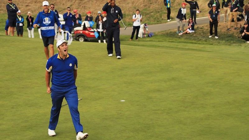 Emotionen pur! Jon Rahm beim Ryder Cup 2018 in Paris. (Foto: Getty)