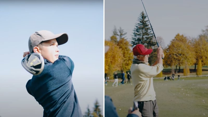 Alfons (91) und Bjarne (11) teilen eine große Leidenschaft- das Golfspielen (Fotos: YouTube)