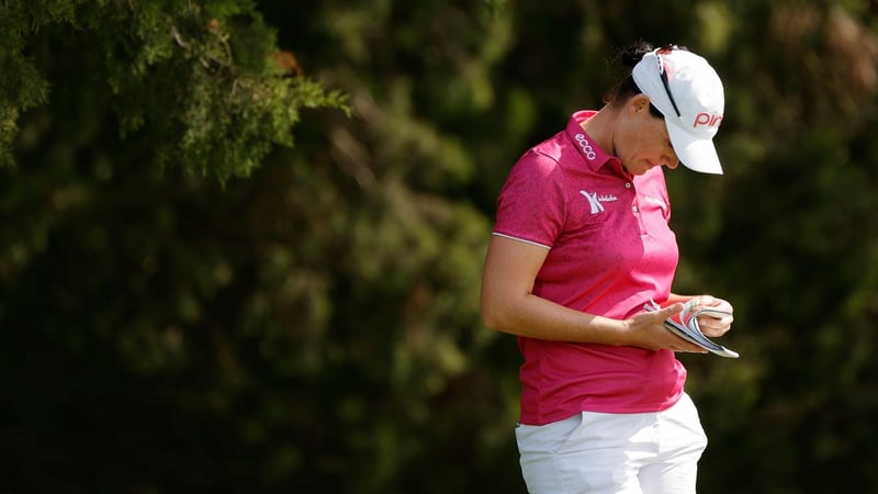 Caroline Masson im Interview nach dem Founders Cup der LPGA Tour. (Foto: Getty)