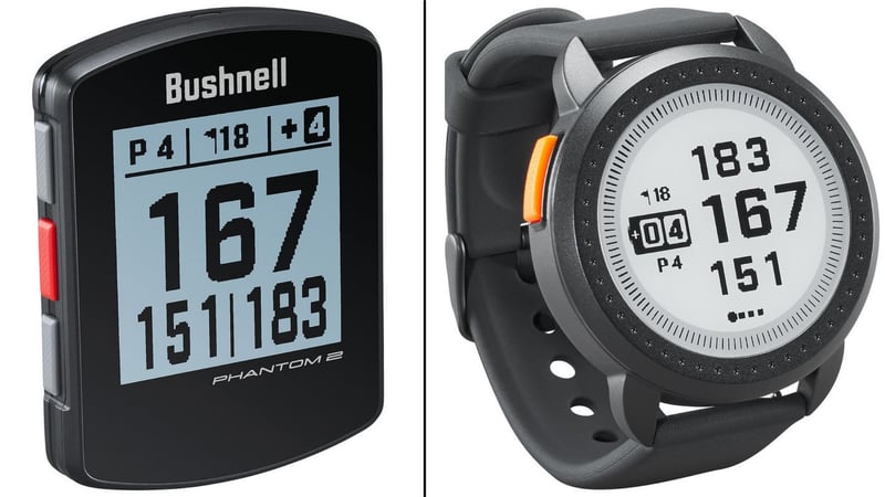 Die neuen Modelle von Bushnell Golf. Der Entfernungsmesser und die GPS-Uhr. (Foto: bushnell)