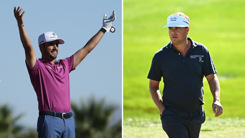 Abraham Ancer bejubelt den Schlag des Tages - Keith Mitchell war der Mann des Tages. (Foto: Getty)