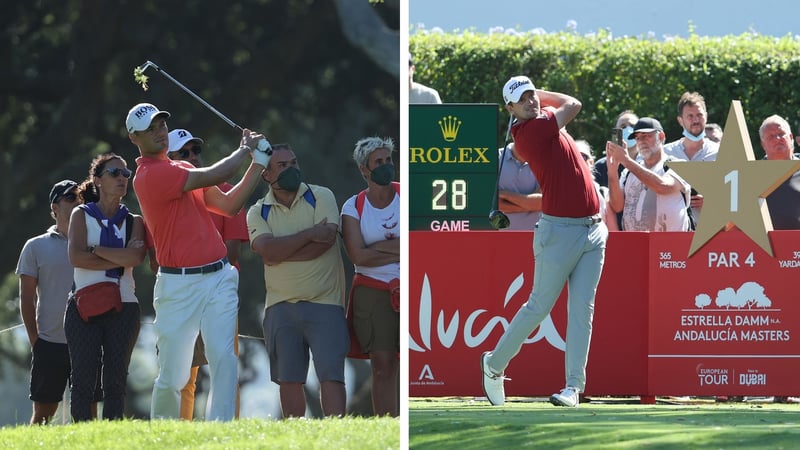 Beinahe im Partnerlook - Martin Kaymer und Bernd Wiesberger an Tag 1 des Andalucia Masters (Foto: Getty)