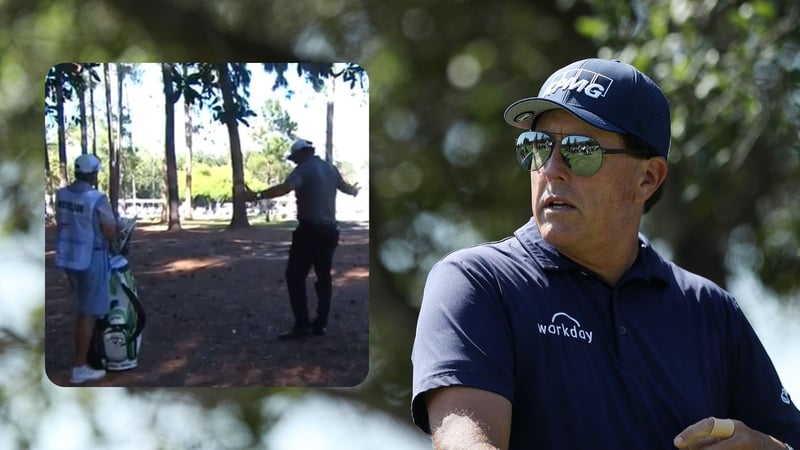 Phil Mickelson stand am Wochenende vor einer schweren Regelentscheidung. (Foto: Twitter @Championstour/ Getty)