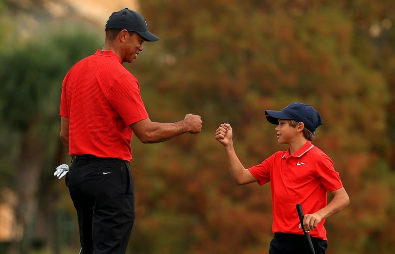 Tiger Woods mit Sohn Charlie bei der PNC Championship im letzten Jahr. (Quelle: Getty)