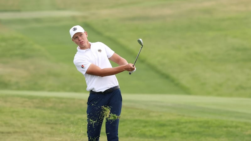 Matthias Schmid auf der ersten Runde der British Open, bei denen er als bester Amateur ausgezeichnet wurde.