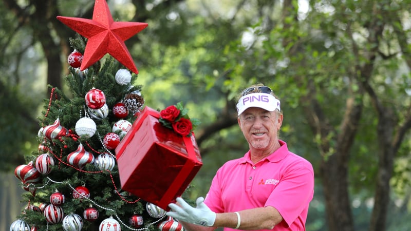 Wichtelgeschenke: Freut sich über Weihnachtsgeschenke: Miguel Angel Jimenez (Foto: Getty Images)