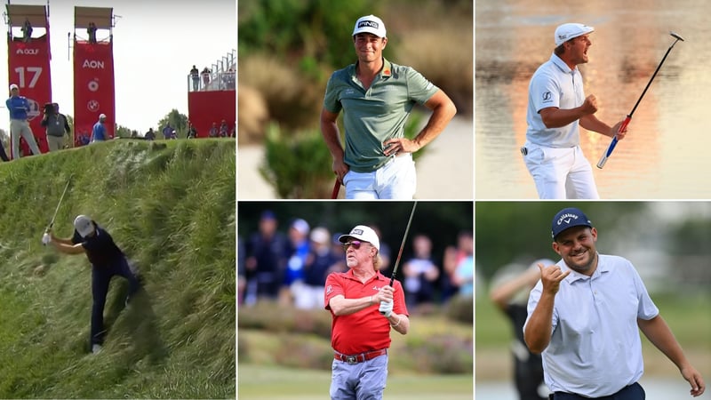 Jordan Spieth, Viktor Hovland, Bryson DeChambeau, Miguel Ángel Jiménez und JC Ritchie sind unter anderem die Schützen der besten Schläge des Jahres 2021. (Foto: Getty)