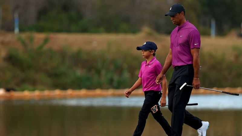 Tiger und Charlie Woods bei der PNC Championship 2020. (Foto: Getty)