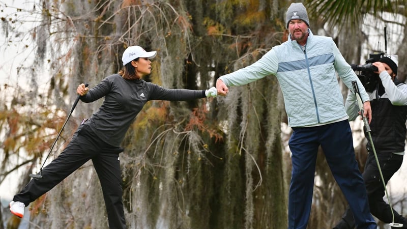 Die Sieger der vergangenen Woche: Danielle Kang(l.) und Derek Lowe. (Foto: Getty)