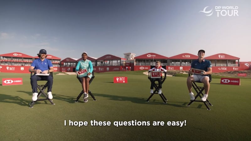 Tommy Fleetwood und Viktor Hovland drücken die Schulbank der DP World Tour. (Foto: Twitter/ DP World Tour)