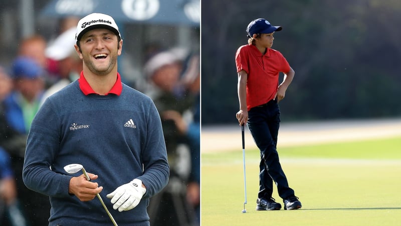 Jon Rahm ist begeistert von Charlie Woods' Leistung bei der PNC Championship. (Foto: Getty)