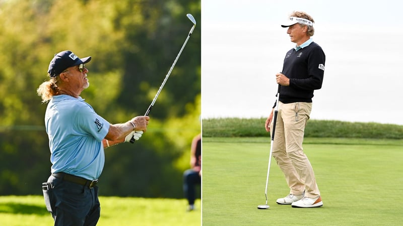 Miguel Angel Jiménez und Bernhard Langer auf der PGA Tour Champions. (Foto: Getty)