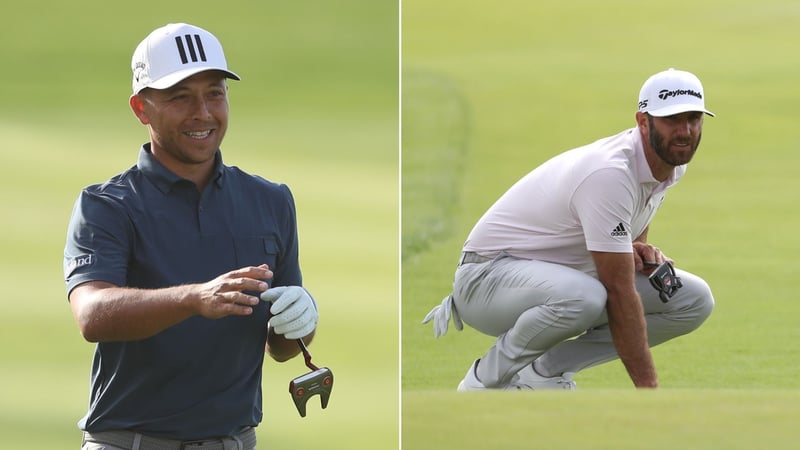 Xander Schauffele und Dustin Johnson an Tag 2 der Saudi International. (Foto: Getty)