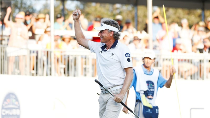 Bernhard Langer genoss das letzte Loch in vollen Zügen. (Foto: Getty)