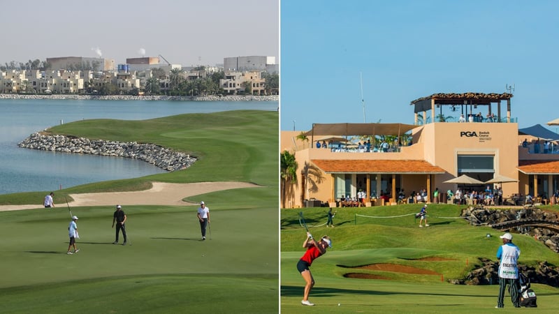 Besonders stark besetzt durch deutschsprachige Spielerinnen und Spieler sind die Ras al Khaimah Classic und die Magical Kenya Ladies Open. (Foto: Getty, Twitter/@KenyaLadiesOpen)