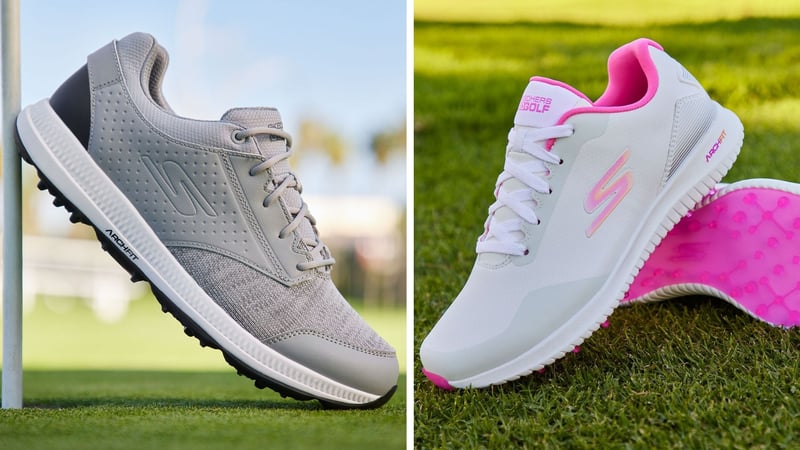 Die neuen Modelle aus der SKECHERS Go Golf Kollektion überzeugen durch angenehmen Tragekomfort, Innovationen in der Sohlenentwicklung und ansprechende Designs. (Foto: SKECHERS)