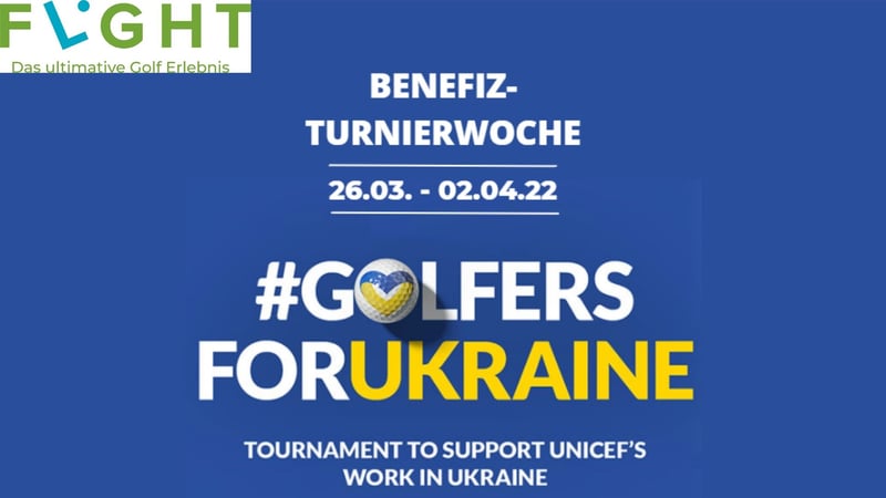 FLIGHT veranstaltet zusammen mit Golfplätzen aus der Region eine Benefiz-Turnierwoche zu Gunsten der Aktion #GolfersforUkraine. (Foto: FLIGHT)