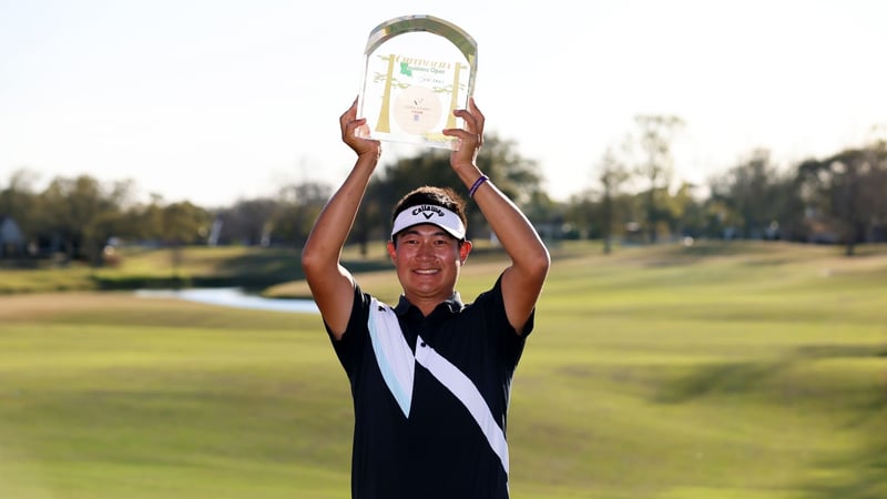 Carl Yuan holt seinen ersten Sieg auf der Korn Ferry Tour. (Foto: Getty)