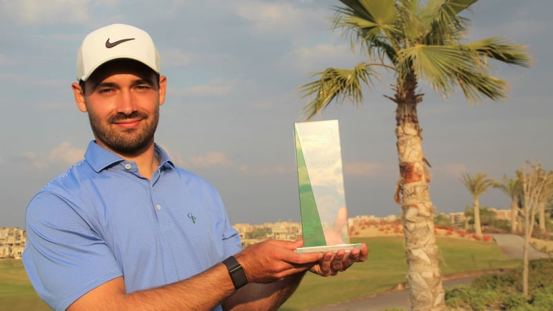 Maximilian Herrmann gewinnt die NewGiza Pyramids Challenge 2022. (Foto: Pro Golf Tour)