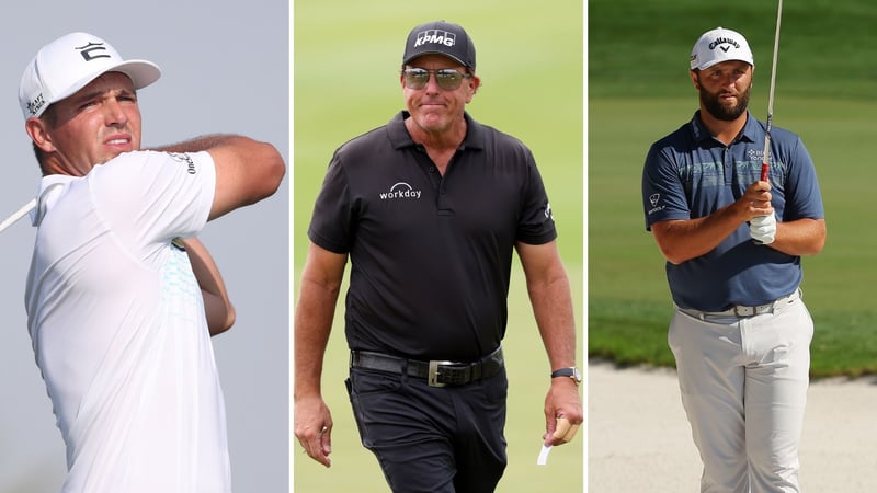 Während BDC und Mickelson ihre Teilnahmen an der Players Championship 2022 absagen mussten, wird Jon Rahm um den Titel kämpfen. (Fotos: Getty)