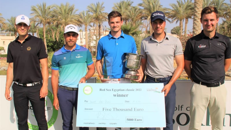 Glückliche Gesichter nach dem letzten Turnier in Ägypten 2022 auf der Pro Golf Tour (Foto: Pro Golf Tour)