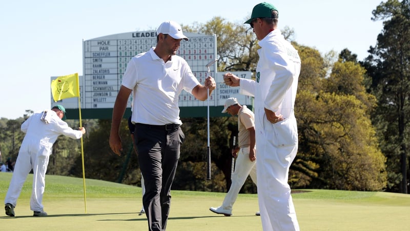 Scottie Scheffler nach seiner ersten Runde beim US Masters 2022. (Foto: Getty)