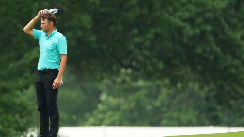 Heftiger Einschlag bei Aaron Wise in Runde 2 der PGA Championship 2022. (Foto: Getty)