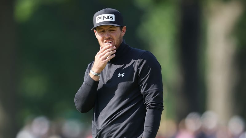 Mito Pereira hadert nach dem letzten Putt über die vergebene Chance auf den Sieg bei der PGA Championship 2022. (Foto: Getty)