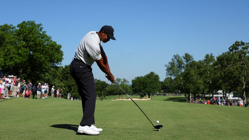 Tiger Woods auf der Proberunde in Southern Hills zur PGA Championship 2022. (Foto: Getty)