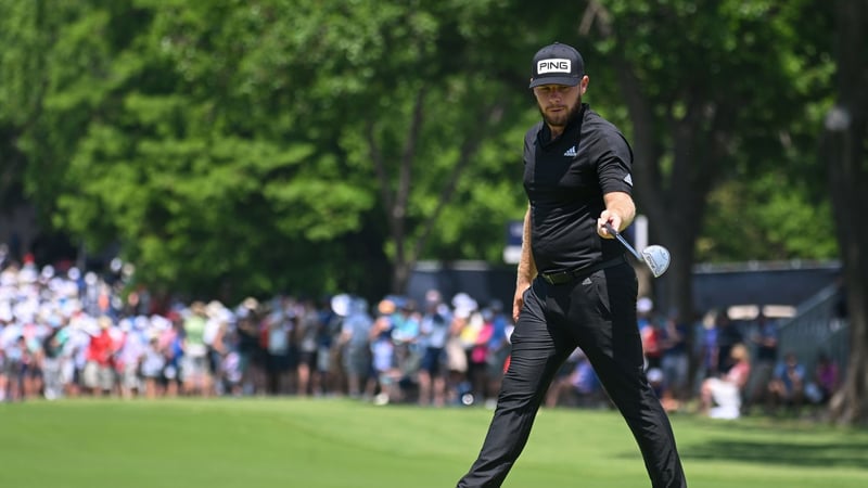 Tyrrell Hatton frustriert in Runde 1 der PGA Championship 2022. (Foto: Getty)