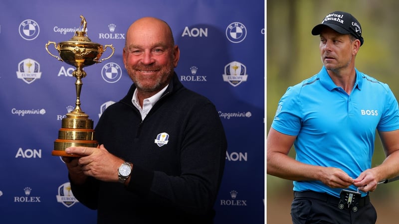 Henrik Stenson (re.) setzt auf Thomas Bjørn als seinen ersten Vizekapitän für den Ryder Cup 2023. (Foto: Getty)