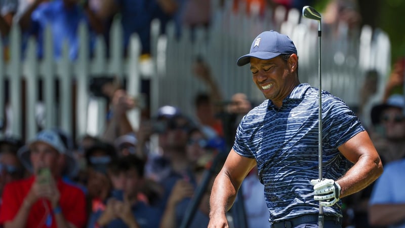 Tiger Woods frustriert nach der ersten Runde. (Foto: Getty)