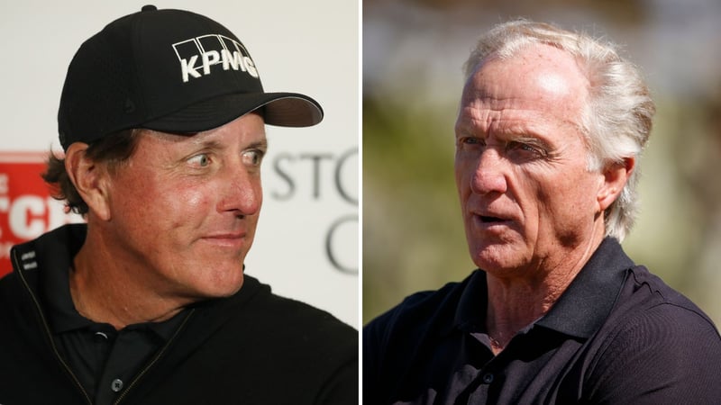 Greg Norman hadert noch heute mit einer Aussage von Phil Mickelson über die neuen Saudi Liga. (Foto: Getty)