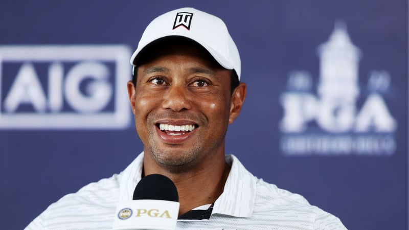 Zeigt sich vor der PGA Championship 2022 selbstsicher: Tiger Woods (Foto: Getty).