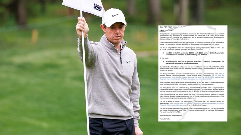 In einem brisante Brief kritisiert die Premier Golf League die jüngsten Aussagen der PGA Tour und Rory McIlroy. (Foto: Getty)