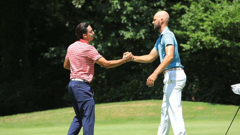 Jean Bekirian (l.) und Marco Iten. (Foto: Pro Golf Tour)
