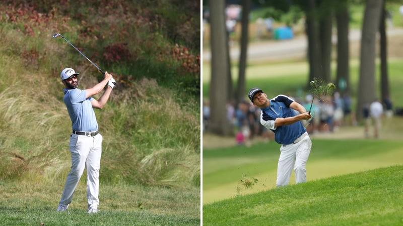 Adam Hadwin (li.) führt bei der US Open 2022 nach Runde 1, Yannik Paul (re.) schlägt sich derweil besser als Phil Mickelson. (Fotos: Getty)