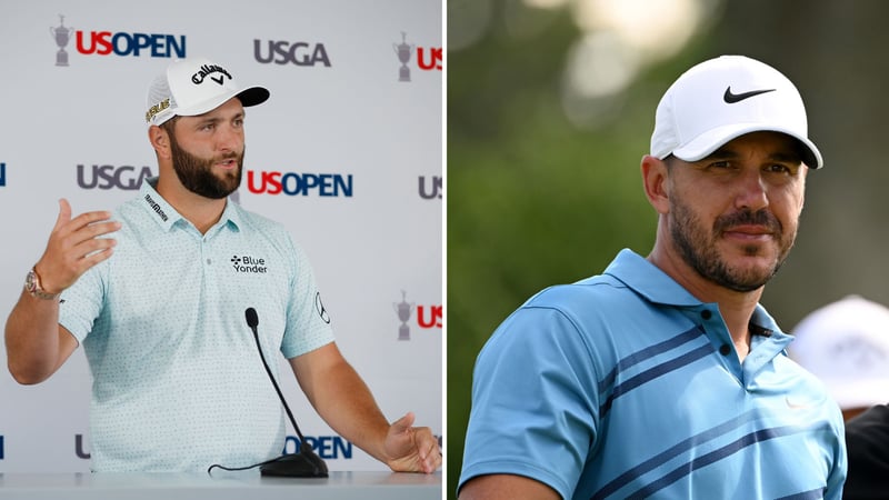 Jon Rahm bleibt auf der PGA Tour, Brooks Koepka reagiert vor der US Open 2022 angenervt auf das Thema LIV Golf. (Foto: Getty)