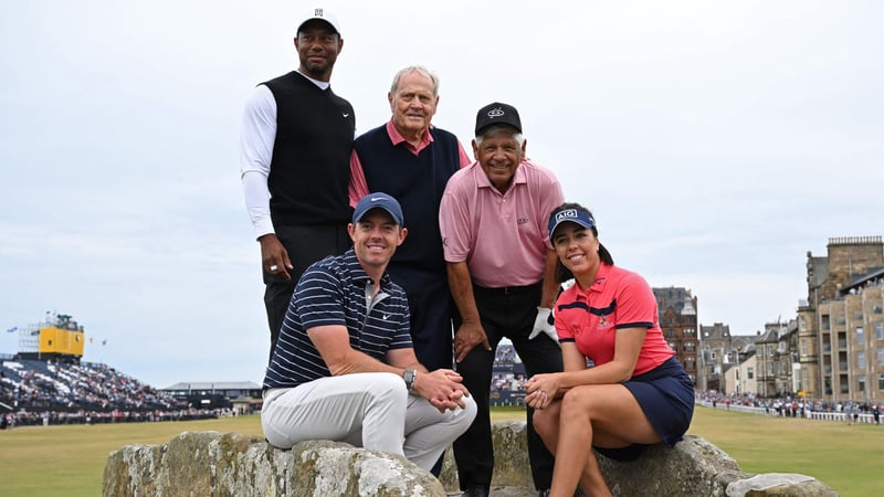 Tiger Woods und Rory McIlroy teen im Vorfeld der British Open 2022 gemeinsam auf. (Foto: Getty)