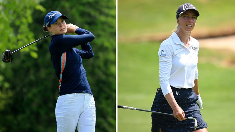 Esther Henseleit und Sophia Popov bei der Evian Championship 2022 der LPGA und Ladies European Tour. (Fotos: Getty)